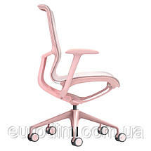 Крісло поворотне REGINA рожева сітка/рожевий каркас, фото 5