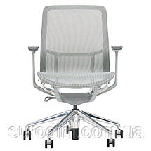Крісло поворотне REGINA сіра сітка/алюміній, фото 2