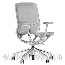 Крісло поворотне REGINA сіра сітка/алюміній, фото 3