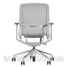 Крісло поворотне REGINA сіра сітка/алюміній, фото 4