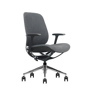 Крісло поворотне OSCAR сіра тканина/алюміній