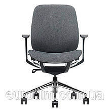 Крісло поворотне OSCAR сіра тканина/алюміній, фото 2