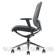 Крісло поворотне OSCAR сіра тканина/алюміній, фото 3