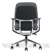 Крісло поворотне OSCAR сіра тканина/алюміній, фото 4