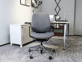 Крісло поворотне OSCAR сіра тканина/алюміній, фото 5