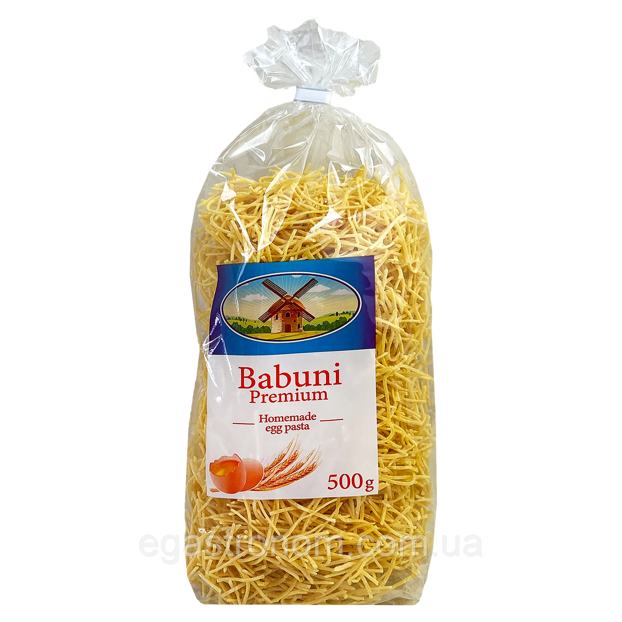 Локшина яєчна №2 Бабуні Преміум Babuni Premium 500g 12шт/ящ (Код: 00-00018208), фото 1