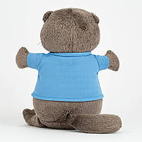 М’яка іграшка Кіт Басик 24 см у блакитній футболці — плюшевий котик, арт. 98755-95, фото 6