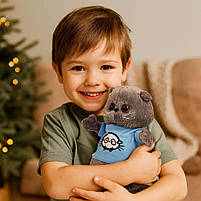 М’яка іграшка Кіт Басик 24 см у блакитній футболці — плюшевий котик, арт. 98755-95, фото 8