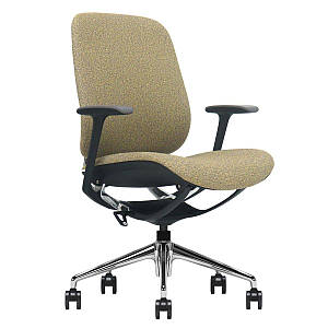 Крісло поворотне OSCAR хакі тканина/алюміній