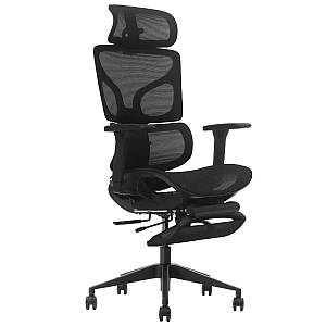 Крісло поворотне MARKUS F чорна сітка/чорний каркас з підставкою для ніг