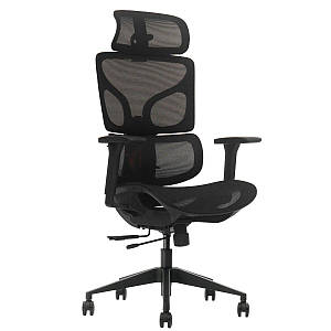 Крісло поворотне MARKUS чорна сітка/чорний каркас