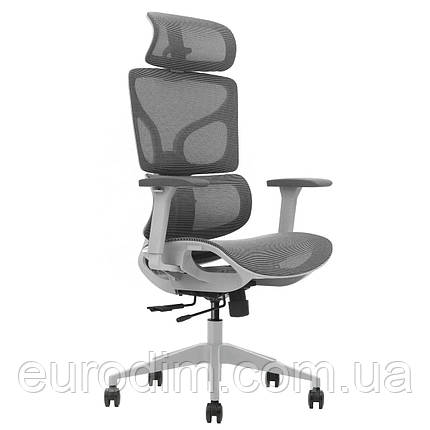 Крісло поворотне MARKUS сіра сітка/сірий каркас, фото 1