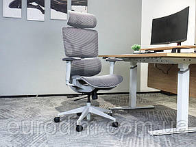 Крісло поворотне MARKUS сіра сітка/сірий каркас, фото 5