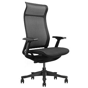 Крісло поворотне LUCAS чорна сітка/чорний каркас