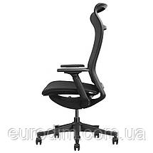 Крісло поворотне LUCAS чорна сітка/чорний каркас, фото 2