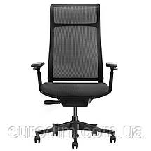 Крісло поворотне LUCAS чорна сітка/чорний каркас, фото 3