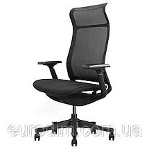 Крісло поворотне LUCAS чорна сітка/чорний каркас, фото 4