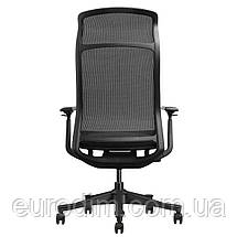Крісло поворотне LUCAS чорна сітка/чорний каркас, фото 5