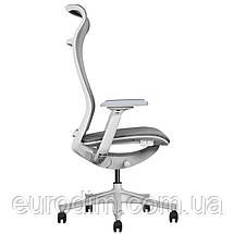 Крісло поворотне LUCAS сіра сітка/сірий каркас, фото 3