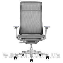 Крісло поворотне LUCAS сіра сітка/сірий каркас, фото 4