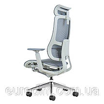 Крісло поворотне MERYL сіра сітка/алюміній, фото 3