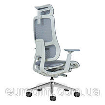 Крісло поворотне MERYL сіра сітка/алюміній, фото 5