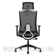 Крісло поворотне LOREN чорна тканина/чорний каркас, фото 5