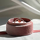 Тоненька каблучка-доріжка з цирконієм і підвісним сердечком "Glitter", фото 3