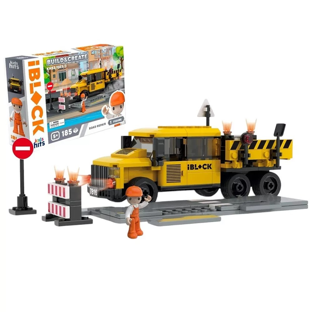 Конструктор iBlock Ремонт дороги 185 деталей, фото 1