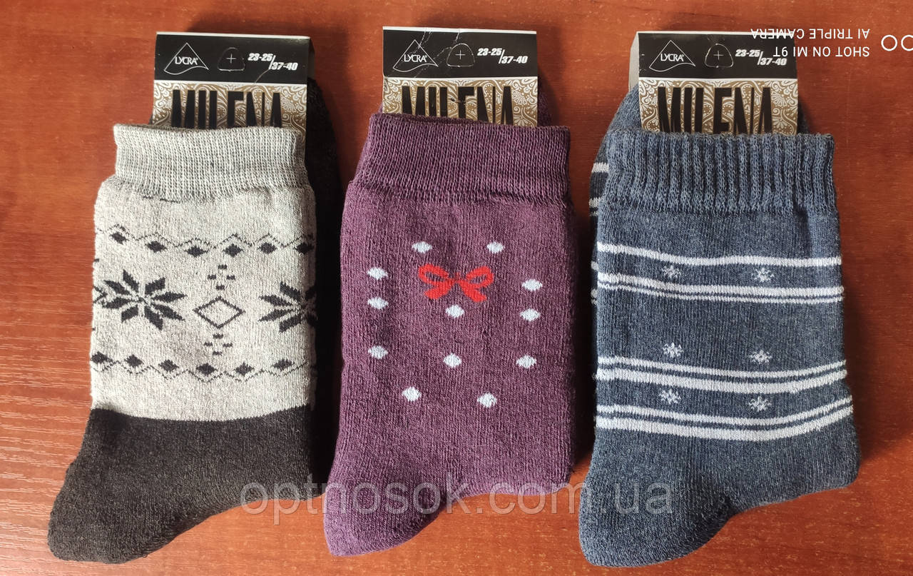 Махрові жіночі шкарпетки "Добра Пара". Р. 23-25 (36-39). Ассорті., фото 1
