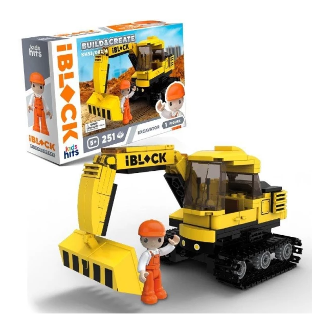 Конструктор iBlock Екскаватор 251 деталь, фото 1
