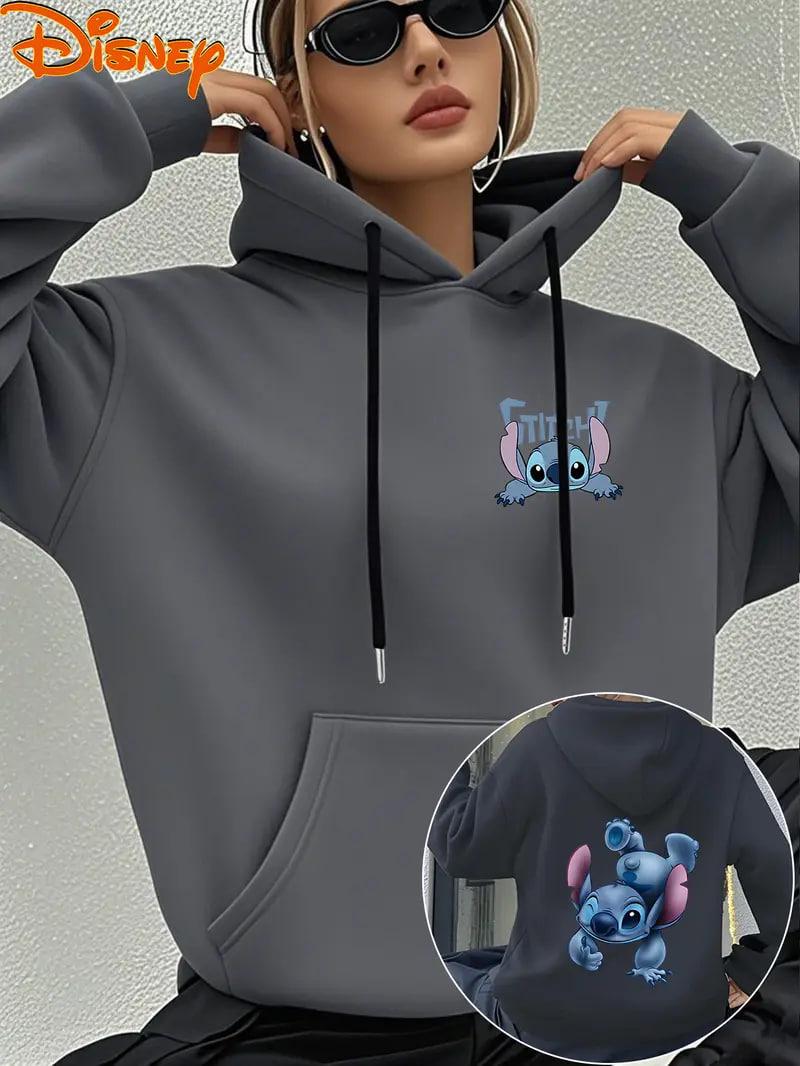 Жіноче стильне худі з принтом Стіча, фото 1