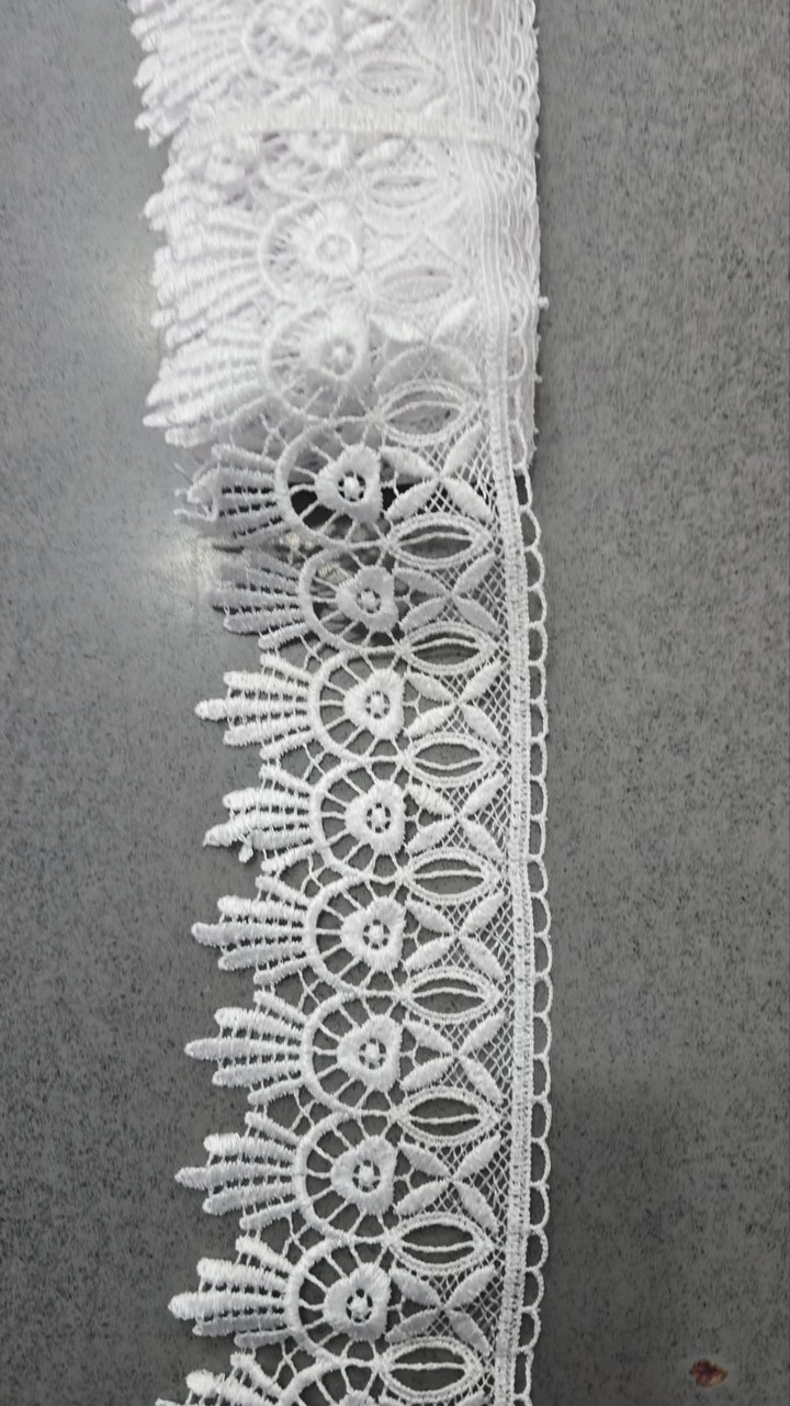 Мереживо біле 7 см для скатертини, тюлю, фіранок, фото 1