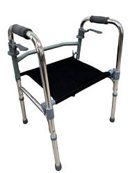 Переставні ходунки  з сидінням FS961L складані з гумовими ручками