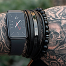 Браслет чоловічий із натурального каменю BLACK LORD чорний, фото 2