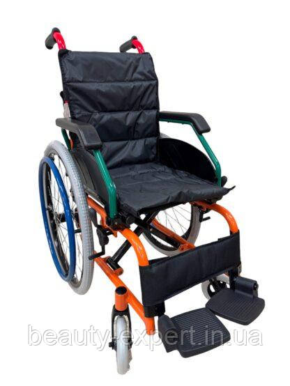Складане алюмінієве інвалідндне крісло колісне для дітей FS980LA-35, фото 1