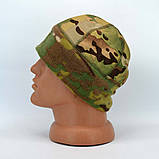 Тактична шапка-докерка комбінована з Тризубом в камуфляжі мультікам, фото 6