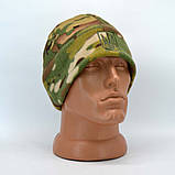 Тактична шапка-докерка комбінована з Тризубом в камуфляжі мультікам, фото 5