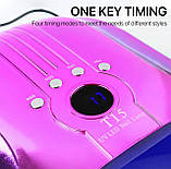 Лампа UV/LED T15 Chrom синя з рожевим на 160 Вт., з дисплеєм та датчиком руху для манікюру та педикюру, фото 2