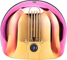 Лампа UV/LED T15 Chrom золота з рожевим на 160 Вт, з дисплеєм і датчиком руху для манікюру та педикюру