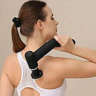 Перкусійний масажер для тіла з 6 насадками, 1800мАч, USB / Ударний масажер акумуляторний / Ручний вібраційний масажер, фото 2