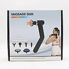 Перкусійний масажер для тіла з 6 насадками, 1800мАч, USB / Ударний масажер акумуляторний / Ручний вібраційний масажер, фото 9