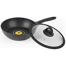 Сковорода 28 см. з кришкою, глибока RINGEL Zira RG-11006-28h з антипригарним покриттям