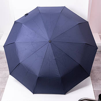 Парасолька автоматична з дерев'яною ручкою класична з поліестеру діаметр 116 см Синя HP-23-8BL