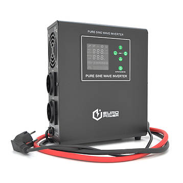 ДБЖ з правильною синусоїдою Europower EPWM-MPS-800/12 (500 Вт) 3/5/10/15А, під зовнішню АКБ 12В (AGM/GEL/LFP), кріплення на стіну,, фото 1