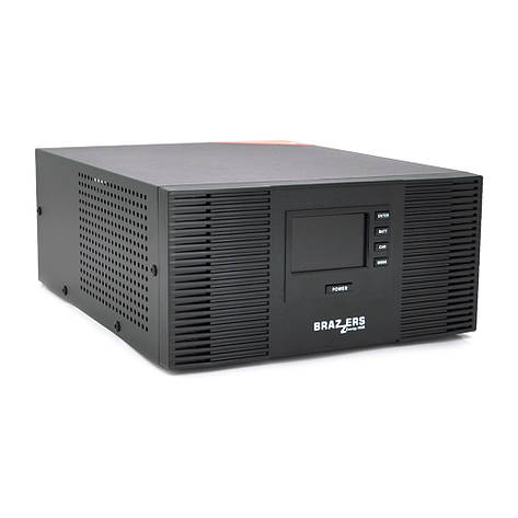 ДБЖ BRAZZERS BRSW-LFP-1500-24 (1200 Вт), під зовнішній АКБ 24V (LiFePo4/GEL/AGM), струм заряду 10/20A, BOX, фото 1