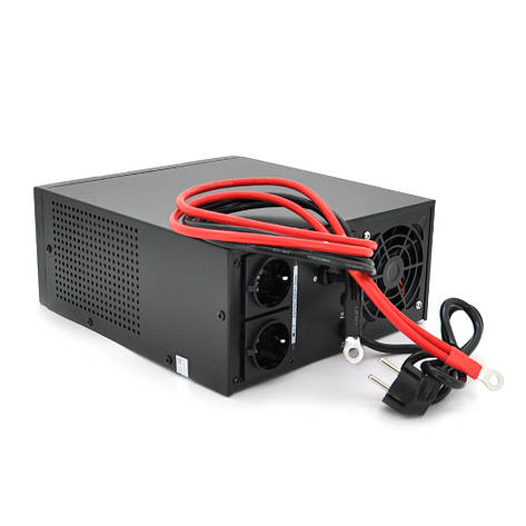 ДБЖ BRAZZERS BRSW-LFP-1000-12 (800 Вт), під зовнішній АКБ 12 V (LiFePo4/GEL/AGM), струм заряду 10/20A, BOX, фото 2