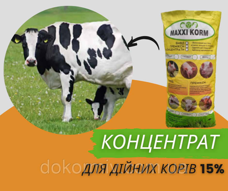 Концентрат 15% для дійних корів 25 кг