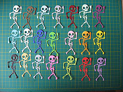 Вирубування з паперу та картону. Танцюючий скелет, 34х66 мм