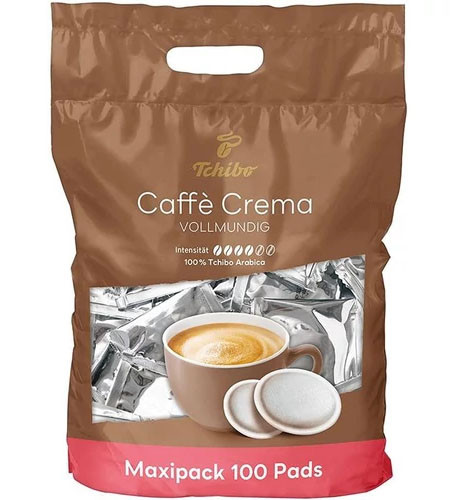 Кава в чалдах Senseo Tchibo Caffe Crema Vollmundig 100 чалда (Philips Senseo 62 мм), фото 1